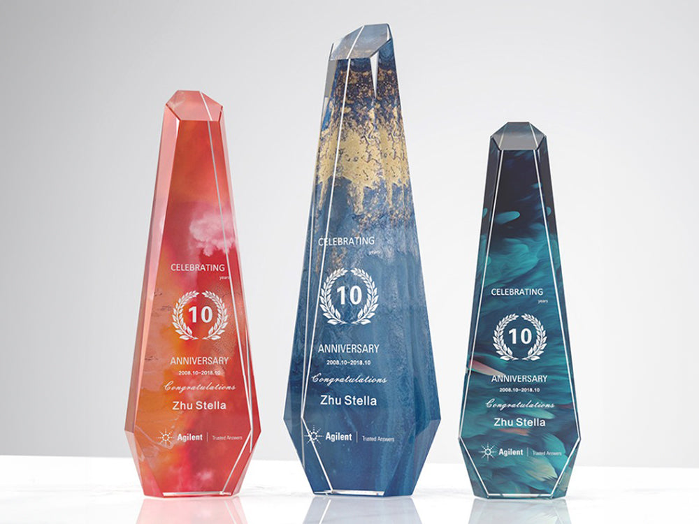 Crystal Cut Trophy - Customizable Background Image